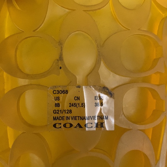 Coach Yellow jelly slides - Picture 3 of 4